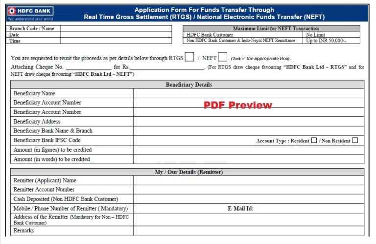Hdfc Neftrtgs Form Pdf Archives Pdf Form Download 9273