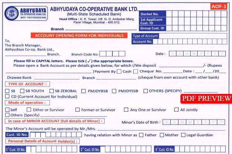 Pdf Abhyudaya Bank Online Application Form Abhyudaya Rtgs Neft Form Pdf Form Download